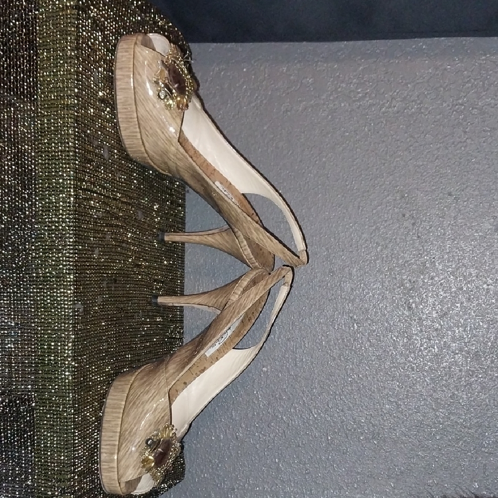 Elegant Tan Platform Heels